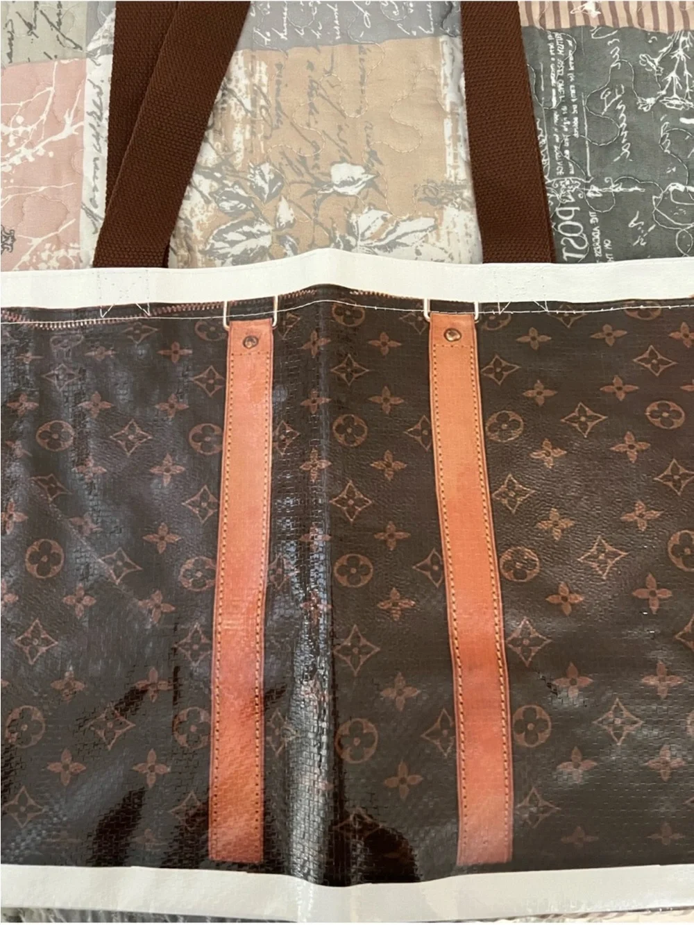 Brown Monogram Shopping plastic Bag /tote bag